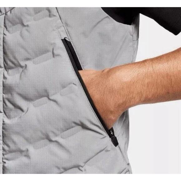 Nike Therma-Fit ADV Reflective Full Zip Running Vest Gray Mens Size M FZ1131-035 - Picture 11 of 12